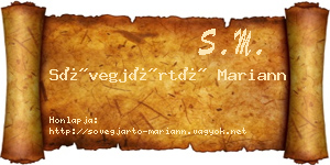 Sövegjártó Mariann névjegykártya